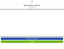 Tablet Screenshot of dynastychinesenewtown.com
